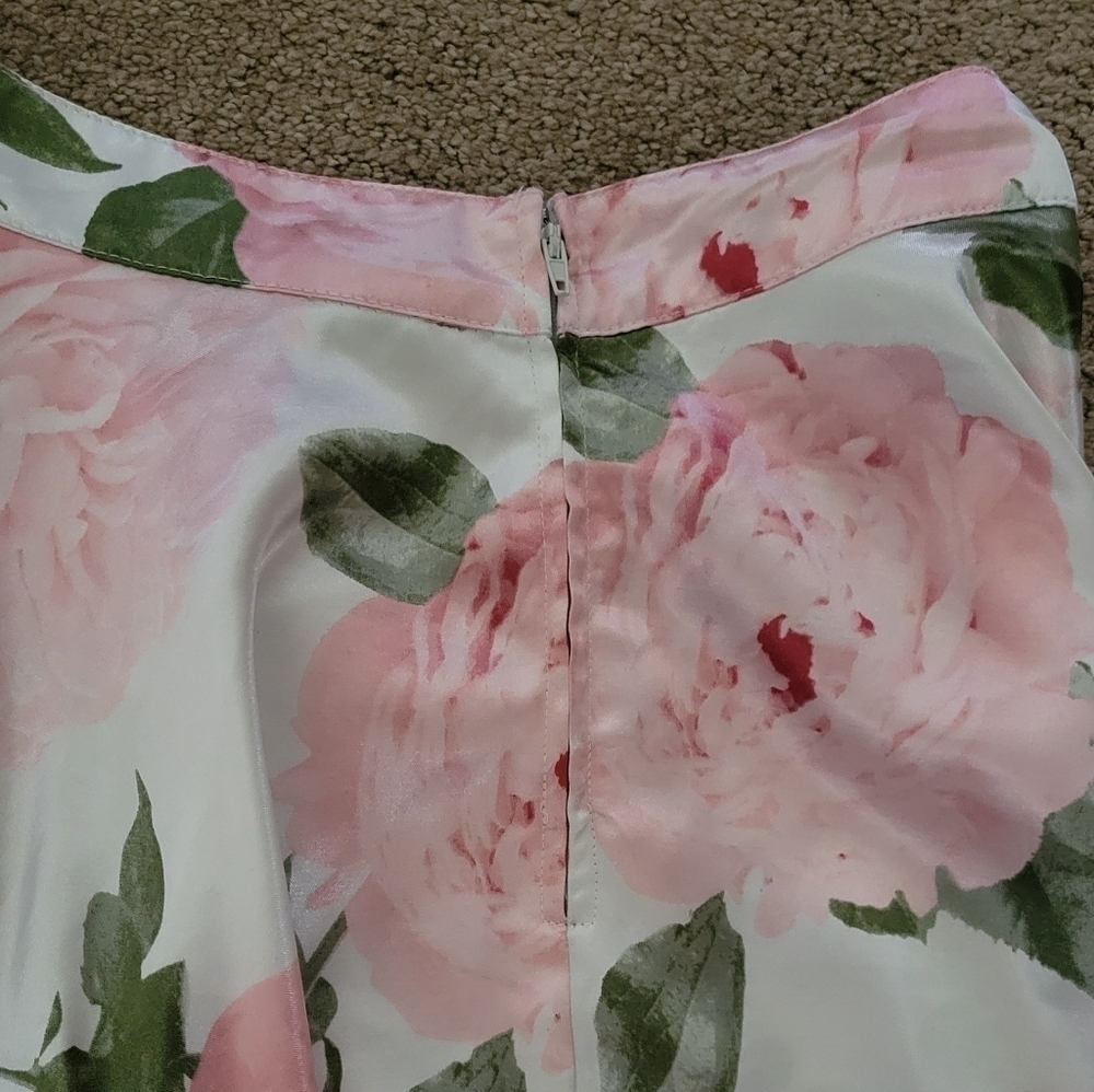 Speechless Juniors Floral Rose Multi Tiered Circle Spring Mini Skirt - Picture 11 of 13